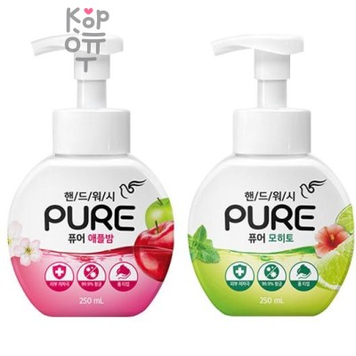 PIGEON Pure Hand Wash - Мыло-пенка для рук с натуральными ингредиентами и антибактериальным эффектом 250мл.