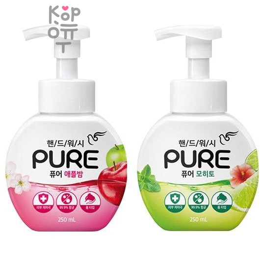PIGEON Pure Hand Wash - Мыло-пенка для рук с натуральными ингредиентами и антибактериальным эффектом 250мл.