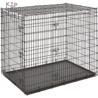 MidWest Solutions - Клетка для собак 137х94х114h см., 2 двери, черная.