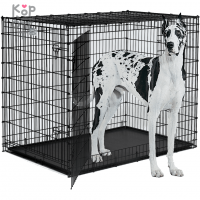 MidWest Solutions - Клетка для собак 137х94х114h см., 2 двери, черная.