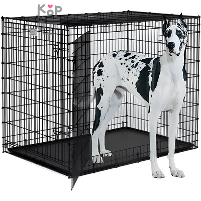MidWest Solutions - Клетка для собак 137х94х114h см., 2 двери, черная.