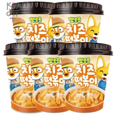 PORORO TTEOKBOKKI Cheese - Рисовые клецки Пороро Ттеокбокки со вкусом сыра 110гр., 32шт. в коробке — Корейские товары для всей семьи(КорОпт)