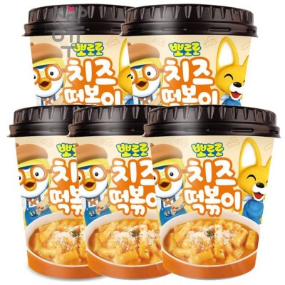 PORORO TTEOKBOKKI Cheese - Рисовые клецки Пороро Ттеокбокки со вкусом сыра 110гр., 32шт. в коробке