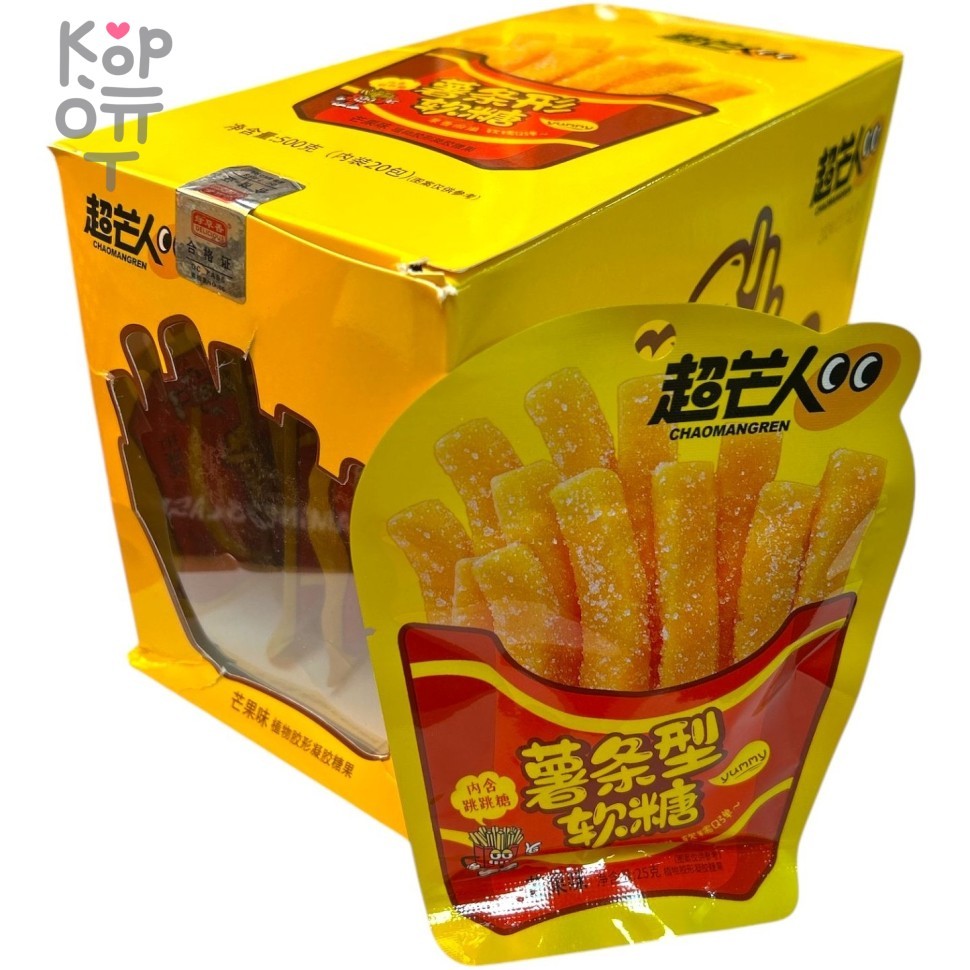 Мармелад PICC Delicious в форме картофеля фри со вкусом Манго, купить с доставкой на дом фото 1 — Корейские товары для всей семьи(КорОпт)