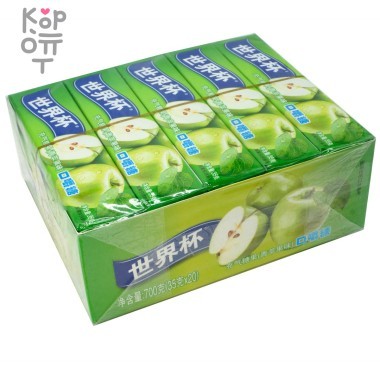 Жевательные конфеты Shijiebei со вкусом Яблока — Корейские товары для всей семьи(КорОпт)