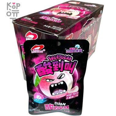 Кислая карамель LuXing Acid Sour Candy - АДские фрукты, кисло до крика, кислота со вкусом Персика &mdash; Корейские товары для всей семьи(КорОпт)