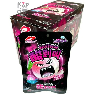 Кислая карамель LuXing Acid Sour Candy - АДские фрукты, кисло до крика, кислота со вкусом Персика
