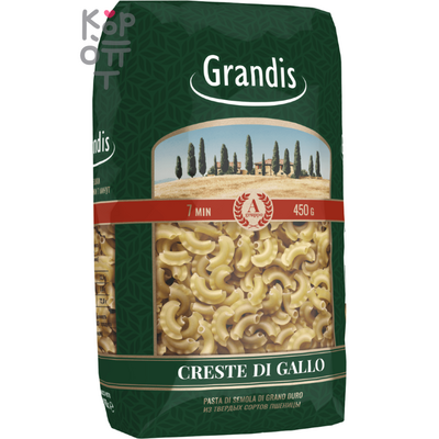 Grandis Creste Di Gallo Гребешки - Макаронные изделия 450гр., Коробка 20шт.