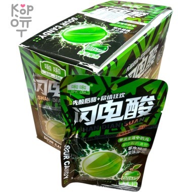 Кислая леденцовая карамель He He Super Sour - Подмигни безвкусной жизни, сладкие как первая любовь, со вкусом Яблока &mdash; Корейские товары для всей семьи(КорОпт)