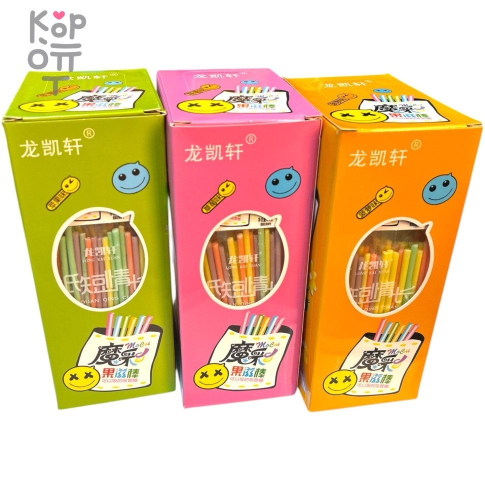 Конфеты ТРУБОЧКИ MoCai Смайлик, купить с доставкой на дом фото 1 — Корейские товары для всей семьи(КорОпт)