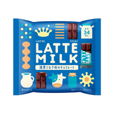 Latte Milk — Шоколад насыщенный молочный вкус Lotte, 135 г