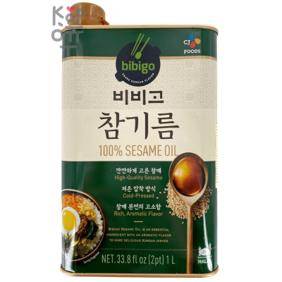CJ Bibigo Sesame Oil - Кунжутное масло 1 л, Коробка 6 шт.