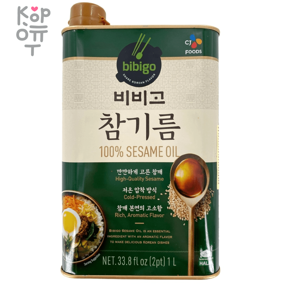 CJ Bibigo Sesame Oil - Кунжутное масло 1л.*6шт., купить с доставкой на дом фото 1 &mdash; Корейские товары для всей семьи(КорОпт)
