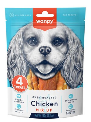 Wanpy Dog Лакомство для собак ассорти из курицы 150гр.