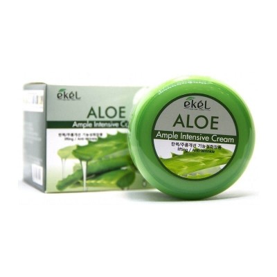 Ekel Ample Intensive Cream Aloe — Ампульный интенсивно увлажняющий крем для лица с экстрактом алоэ, 100 граммов