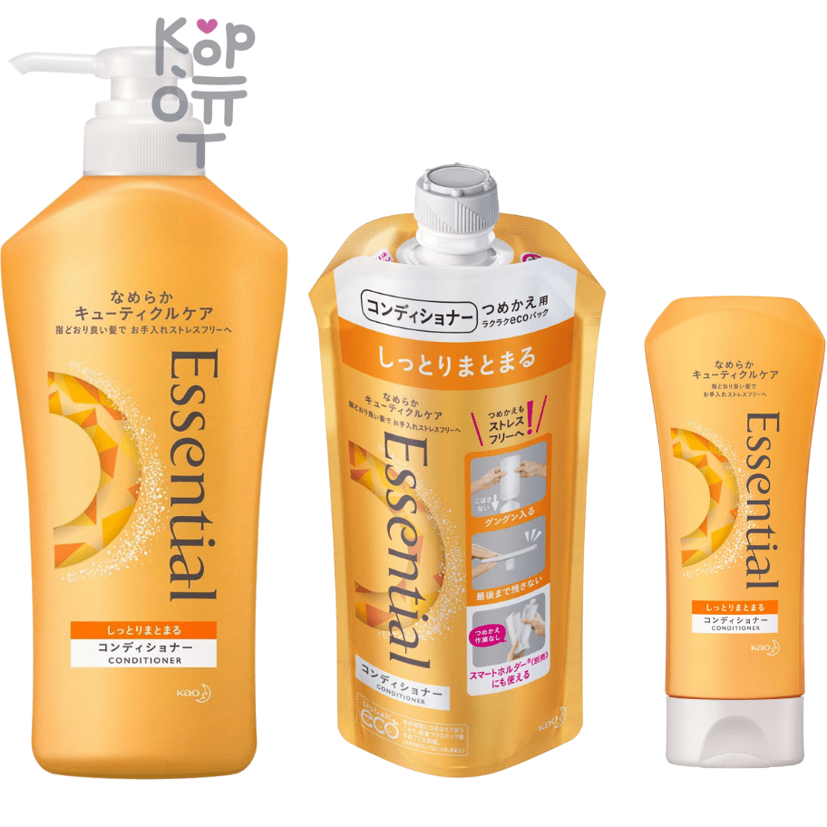 KAO Essential Smart Repair Conditioner - Восстанавливающий кондиционер для сухих и поврежденных волос с фруктово-цветочным ароматом 