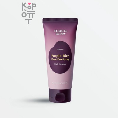 EQQUALBERRY Purple Rice Pore Purifying Pack Cleanser - Очищающая пенка для пор с экстрактом риса 130 г