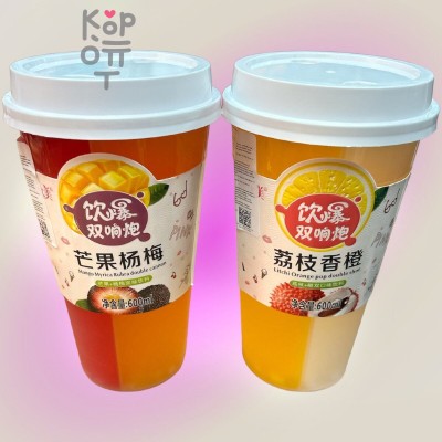 Напиток Shan Youmei Double Shot - Два напитка в одном стакане со вкусом, 600мл.