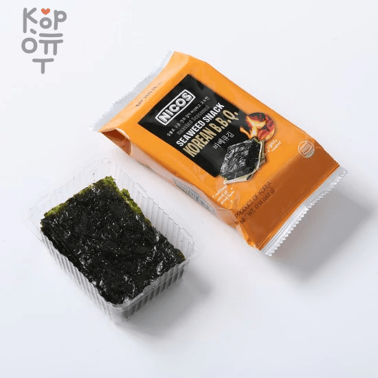 Морская капуста Nicos Seaweed snack Korean BBQ со вкусом Барбекю 4гр
