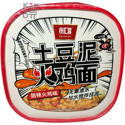 Картофельное пюре быстрого приготовления Liu Zhi с лапшой, сладкий и пряный вкус индейки, 125гр.