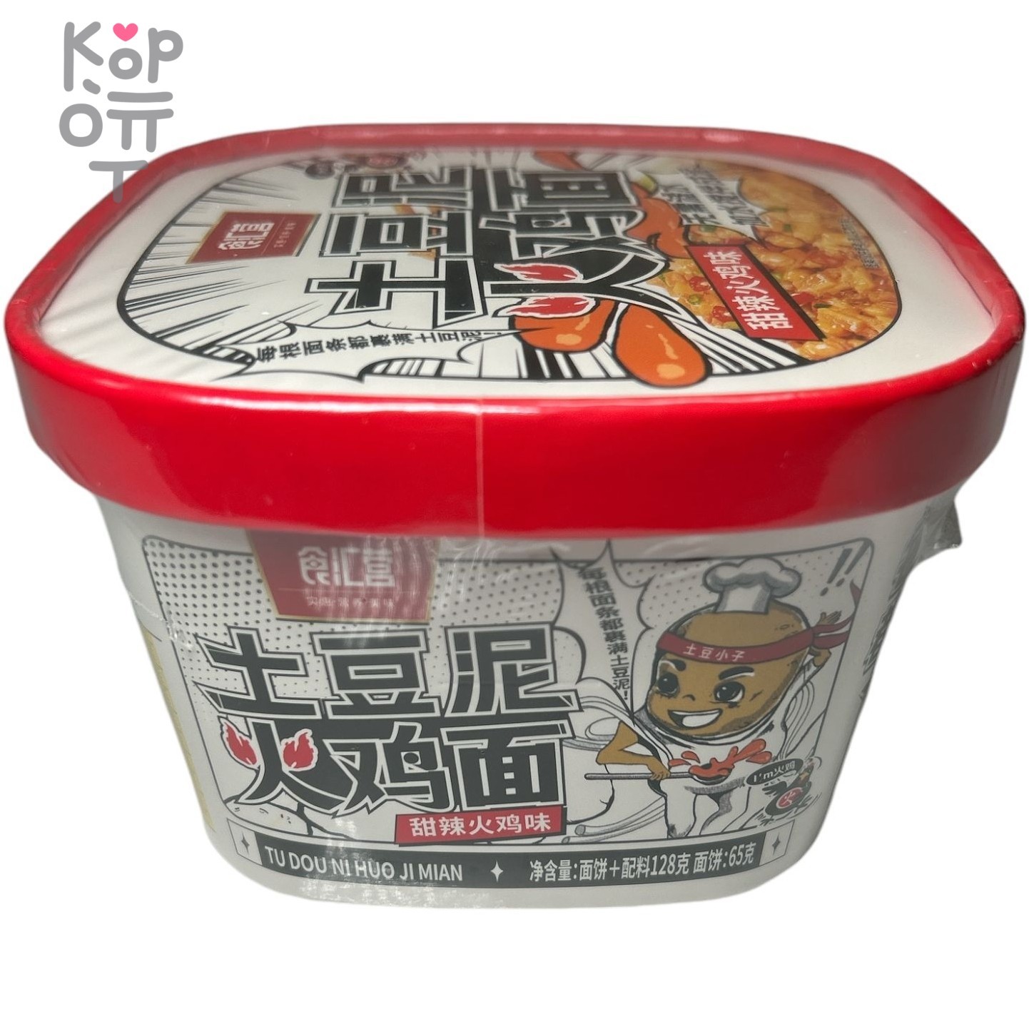 Картофельное пюре быстрого приготовления Liu Zhi с лапшой, сладкий и пряный вкус индейки, 125гр.