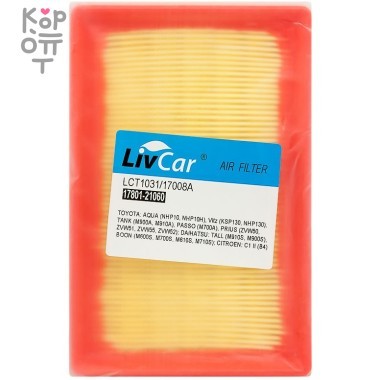 LIVCAR Air Filter LCT1031/17008A - Воздушный фильтр для TOYOTA, PEUGEOT, CITROEN  &mdash; Корейские товары для всей семьи(КорОпт)