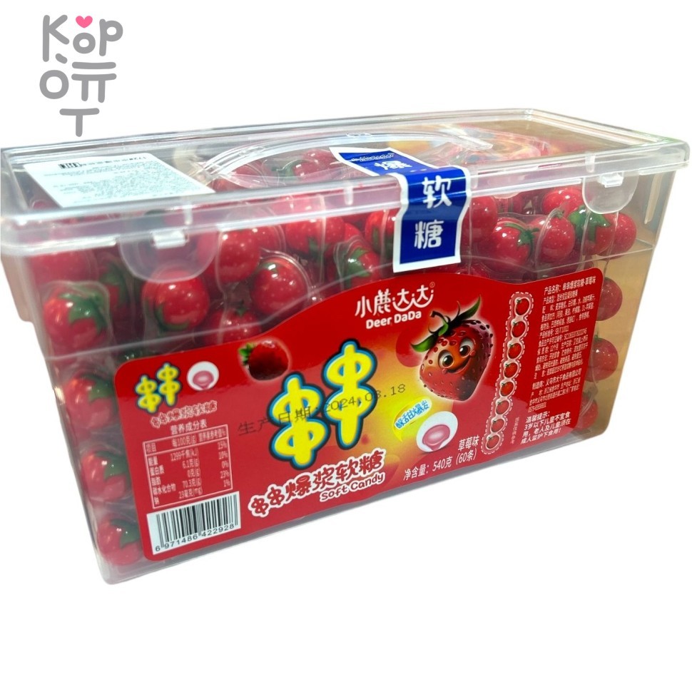 Мармелад Deer DaDa Soft Candy - Жевательный мармелад Клубнички, купить с доставкой на дом фото 1 &mdash; Корейские товары для всей семьи(КорОпт)