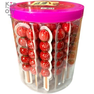 Colorful Candy BingTang - Жевательный мармелад Клубнички на палке &mdash; Корейские товары для всей семьи(КорОпт)