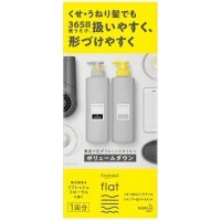KAO Essential Flat Moist & Moist Shampoo - Шампунь для придания гладкости и уменьшения объёма жёстких и пушистых кучерявых волос "Идеально прямые"