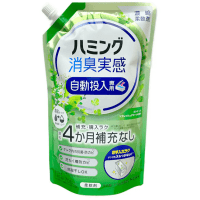 Kao Humming Feeling Refresh Green - Кондиционер для белья с антибактериальным эффектом для сушки в помещении в т.ч. для стиральных машин с функцией автоматической дозировки, аромат Прохладная Зелень.