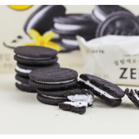 LOTTE ZERO Cookies & Cream Sand Cookies - Печенье с ванильной начинкой, без сахара 288гр.