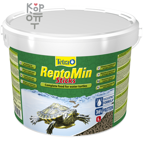 Tetra ReptoMin корм в виде палочек для водных черепах 10л. (ведро)