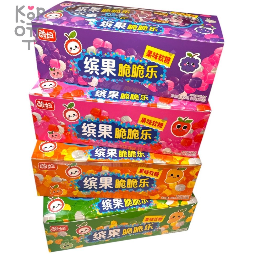 Жевательная конфета Suan разноцветная с мягким фруктовым вкусом, купить с доставкой на дом фото 1 — Корейские товары для всей семьи(КорОпт)