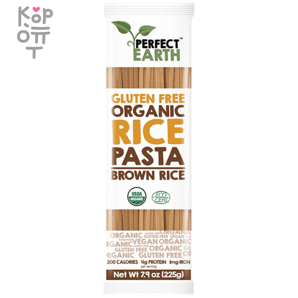 Лапша Органическая рисовая «Коричневый рис» Perfect Earth Rice Pasta - Brown Rice, 225гр. 