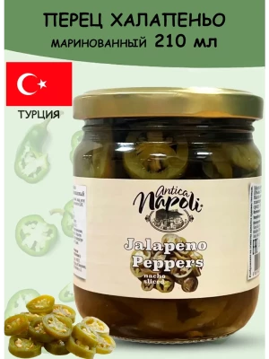 Antica Napoli — Перец Халапеньо резаный маринованный, (210 мл