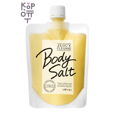 Utena JUICY CLEANSE - Солевой скраб для тела с аргановым маслом, экстрактами грейпфрута и лимона, 300 г