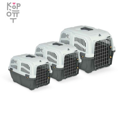 MPS переноска SKUDO 1 48х31,5х31h см с металлической дверцей с замком серая — Корейские товары для всей семьи(КорОпт)