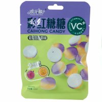 Конфета Холодок Happy Monkey Caihong Candy - Двойной фрукт Виноград и Маракуйя с витамином С