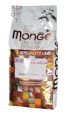 Сухой корм Monge Dog PFB Specialty Monoprotein для взрослых собак всех пород со свининой, рисом и картофелем 15кг.