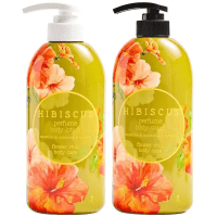 Jigott Hibiscus Perfume Body Wash - Парфюмированный гель для душа с экстрактом гибискуса 750 мл