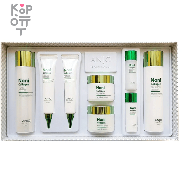 ANJO Noni Collagen Skin Care 6 Set - Набор с экстрактом Нони и Коллагеном для уставшей кожи., купить с доставкой на дом фото 1 — Корейские товары для всей семьи(КорОпт)