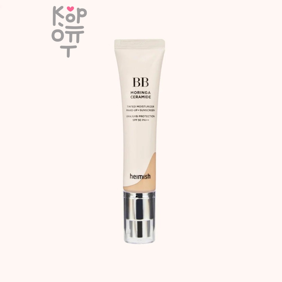 Heimish BB Cream Moringa Ceramide SPF30 Pa++ 21 Light Beige - ББ крем для лица увлажняющий с керамидами светло-бежевый 30 гр