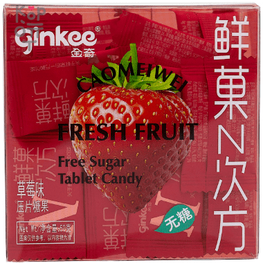 Ginkee Fresh Fruit Tablet Candy - Леденцы освежающие, без сахара 30шт. — Корейские товары для всей семьи(КорОпт)