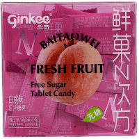 Ginkee Fresh Fruit Tablet Candy - Леденцы освежающие, без сахара 30шт.