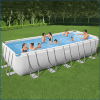 Каркасный прямоугольный бассейн Bestway Power Steel Frame Pool модель 5611Z, 640*274*132см(19281л.), фильтрующий насос, тент, лестница в комплекте, купить с доставкой на дом фото 2 — Корейские товары для всей семьи(КорОпт)