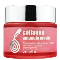 JIGOTT ZENZIA Collagen Ampoule Cream - Увлажняющий крем для лица с коллагеном 70мл.