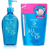 SHISEIDO SENKA All Clear Gel - Гидрофильное масло для снятия водостойкого макияжа с протеинами шелка