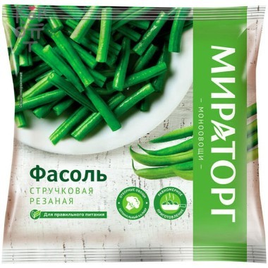 Фасоль стручковая резанная, Мираторг, 400гр. &mdash; Корейские товары для всей семьи(КорОпт)