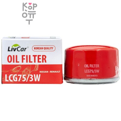 LIVCAR Oil Filter LCG75/3W - Масляный фильтр для NISSAN, RENAULT
