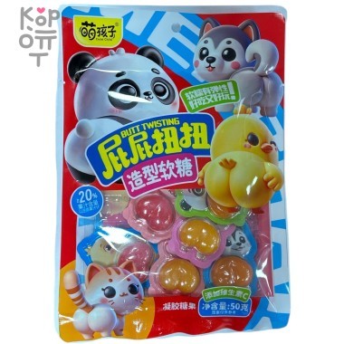Жевательный мармелад Cute Child Sugar Ledo смешанный фруктовый вкус с витамином С, 50гр. &mdash; Корейские товары для всей семьи(КорОпт)